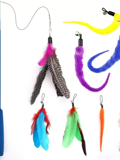 Interactive Feather Teaser Stick Wand