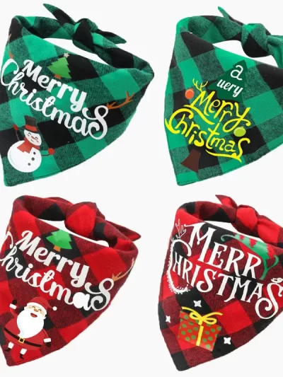 Double-Sided Cat and Dog for Christmas