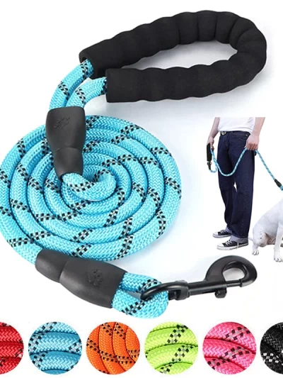 Strong Nylon Dog Leash Labrador French bulldog Harness Leashes  Reflective Leash Training Safety Dog Leashes Ropes 150/200/300cm