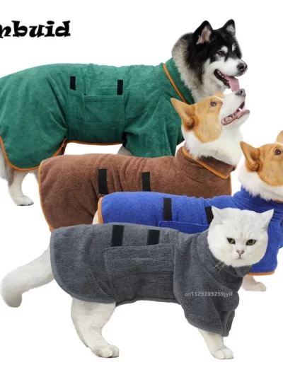 Super Absorbent Pet Microfiber Bathrobe