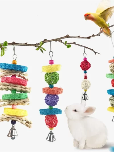 Hamster Chewing Toy with Hanging Bells