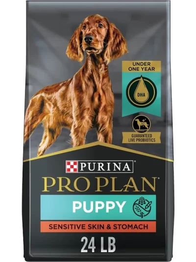 Sensitive Skin and Stomach Puppy Food with Probiotics, Salmon & Rice Formula - 24 lb. Bag