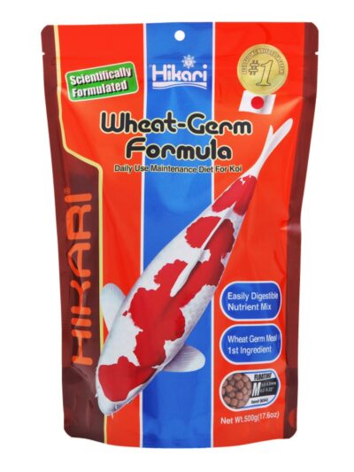 Hikari USA WheatGerm Floating Pellet Fish Food for Koi, Goldfish and Other Pond Fishes 1ea/17.6 oz, MD