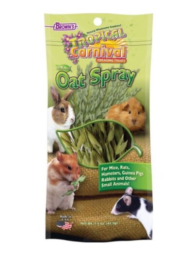 Tropical Carnival Natural Oat Spray Small Anim Treats 1.5oz.
