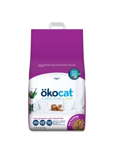 Okocat Litter Low Tracking Clumping Wood Cat Litter 1ea/21.5 lb