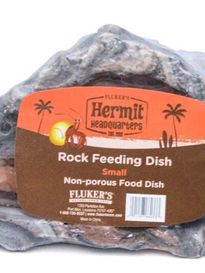 Fluker's Hermit Crab Rock Feeding Dish Black 1ea/SM