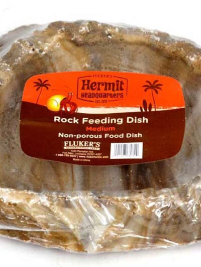 Fluker's Hermit Crab Rock Feeding Dish Brown 1ea/MD