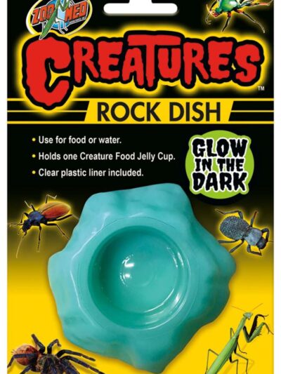 Zoo Med Creatures Rock Dish Glow in the Dark Light Blue 1ea/One Size