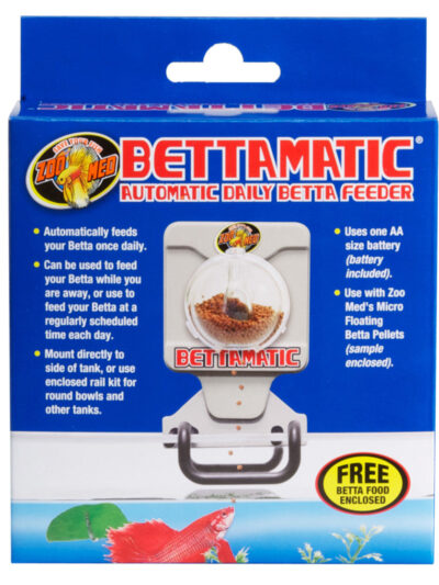 Zoo Med Bettamatic Automatic Daily Betta Fish Food Feeder White 1ea