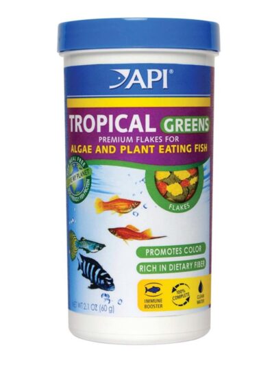API Tropical Greens Flakes Fish Food 1ea/2.1 oz.