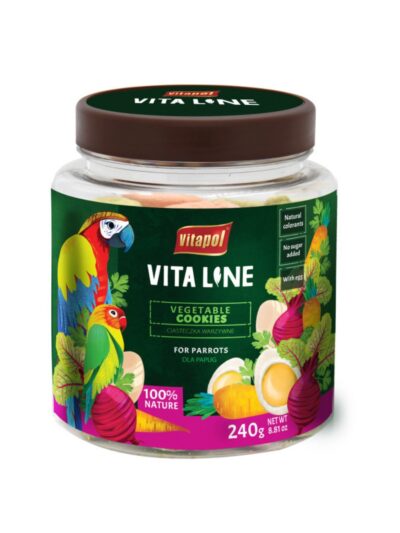 A & E Cages Vitapol Vita Line Vegetable Cookies for Parrots 1ea/240 g