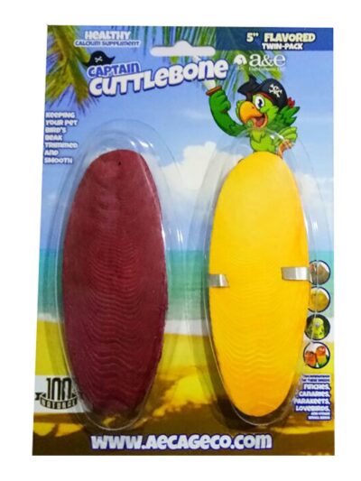 A & E Cages Captain Cuttlebone Flavored Bird Treat 1ea/2 pk, 5 in. (Pack of 3)